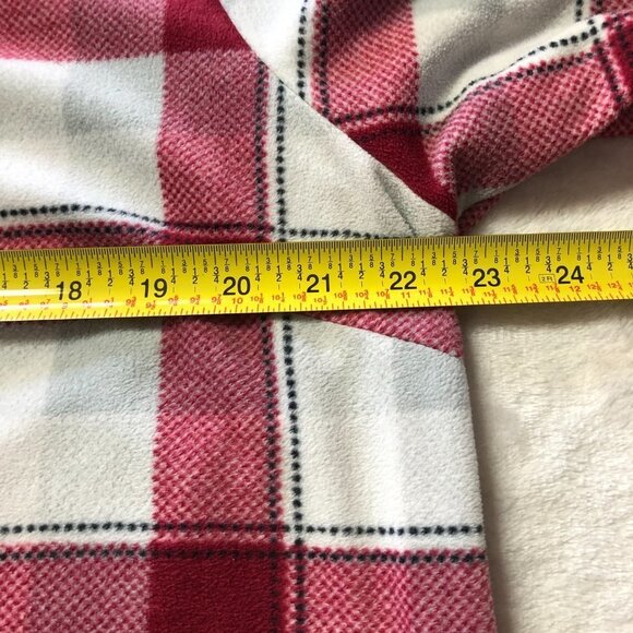 RIDERS By Lee Red & White Plaid Flannel Button Down Shirt Size Large - Picture 6 of 9